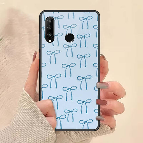 Huawei Nova 4e Cover - ONation Bow Series - HQ Ultra Shine Premium Infinity Glass Soft Silicon Borders Case