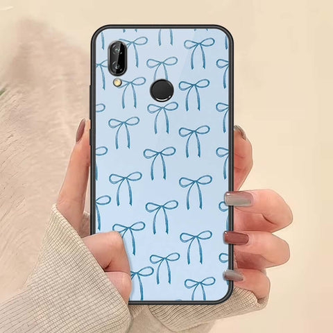 Huawei P20 Lite Cover - ONation Bow Series - HQ Ultra Shine Premium Infinity Glass Soft Silicon Borders Case