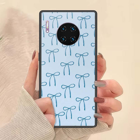 Huawei Mate 30 Pro Cover - ONation Bow Series - HQ Ultra Shine Premium Infinity Glass Soft Silicon Borders Case