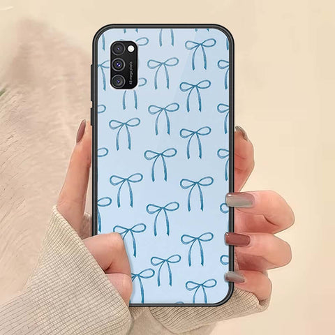 Samsung Galaxy A02s Cover - ONation Bow Series - HQ Ultra Shine Premium Infinity Glass Soft Silicon Borders Case