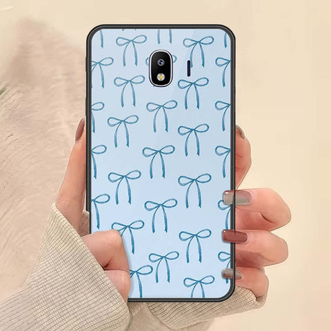 Samsung Galaxy J4 2018 Cover - ONation Bow Series - HQ Ultra Shine Premium Infinity Glass Soft Silicon Borders Case