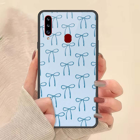 Samsung Galaxy A20s Cover - ONation Bow Series - HQ Ultra Shine Premium Infinity Glass Soft Silicon Borders Case