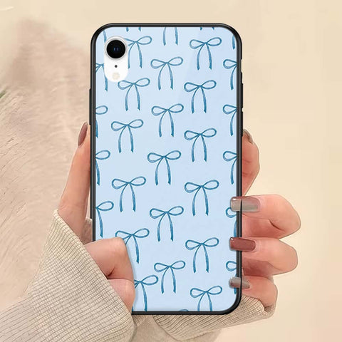 iPhone XR - ONation Bow Series - HQ Ultra Shine Premium Infinity Glass Soft Silicon Borders Case