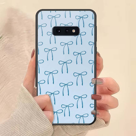 Samsung Galaxy S10e Cover - ONation Bow Series - HQ Ultra Shine Premium Infinity Glass Soft Silicon Borders Case