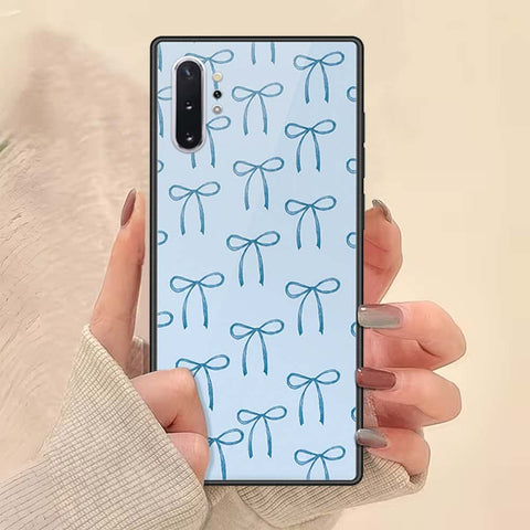 Samsung Galaxy Note 10 Plus Cover - ONation Bow Series - HQ Ultra Shine Premium Infinity Glass Soft Silicon Borders Case