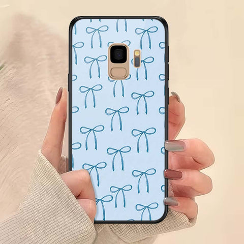 Samsung Galaxy S9 Cover - ONation Bow Series - HQ Ultra Shine Premium Infinity Glass Soft Silicon Borders Case