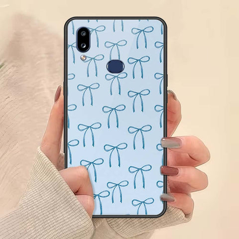 Samsung Galaxy A10s Cover - ONation Bow Series - HQ Ultra Shine Premium Infinity Glass Soft Silicon Borders Case