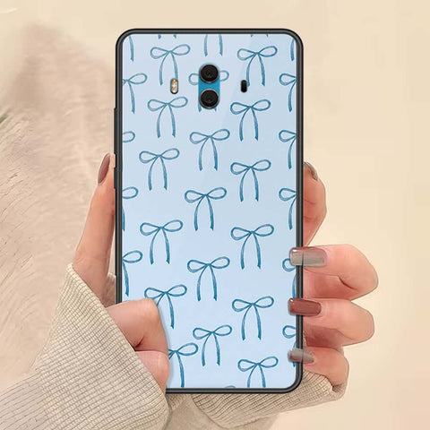 Huawei Mate 10 Cover - ONation Bow Series - HQ Ultra Shine Premium Infinity Glass Soft Silicon Borders Case