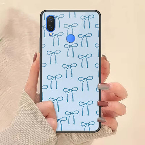 Huawei P Smart Plus Cover - ONation Bow Series - HQ Ultra Shine Premium Infinity Glass Soft Silicon Borders Case