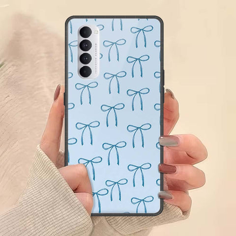 Oppo Reno 4 Pro Cover - ONation Bow Series - HQ Ultra Shine Premium Infinity Glass Soft Silicon Borders Case