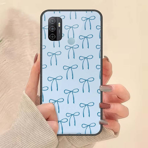 Oppo A53 Cover - ONation Bow Series - HQ Ultra Shine Premium Infinity Glass Soft Silicon Borders Case