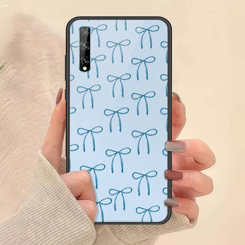 Huawei Y8p Cover - ONation Bow Series - HQ Ultra Shine Premium Infinity Glass Soft Silicon Borders Case