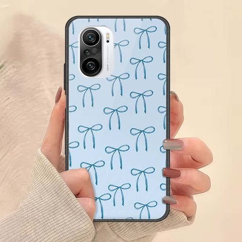 Xiaomi Redmi K40 Cover - ONation Bow Series - HQ Ultra Shine Premium Infinity Glass Soft Silicon Borders Case