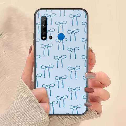 Huawei P20 Lite 2019 Cover - ONation Bow Series - HQ Ultra Shine Premium Infinity Glass Soft Silicon Borders Case