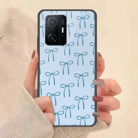 Xiaomi 11T Pro Cover - ONation Bow Series - HQ Ultra Shine Premium Infinity Glass Soft Silicon Borders Case