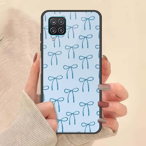 Samsung Galaxy A12 Nacho Cover - ONation Bow Series - HQ Ultra Shine Premium Infinity Glass Soft Silicon Borders Case