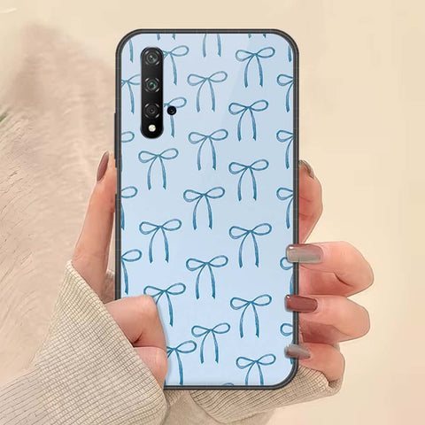 Honor 20 Cover - ONation Bow Series - HQ Ultra Shine Premium Infinity Glass Soft Silicon Borders Case