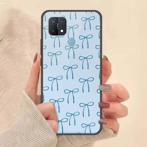 Oppo A15 Cover - ONation Bow Series - HQ Ultra Shine Premium Infinity Glass Soft Silicon Borders Case