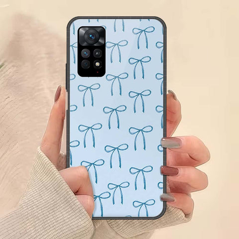 Xiaomi Redmi Note 11E Pro Cover - ONation Bow Series - HQ Ultra Shine Premium Infinity Glass Soft Silicon Borders Case