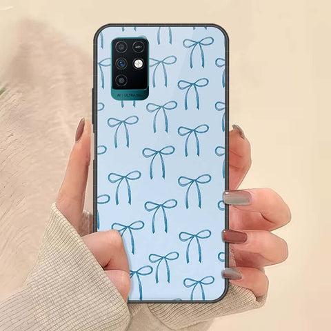 Infinix Note 10 Cover - ONation Bow Series - HQ Ultra Shine Premium Infinity Glass Soft Silicon Borders Case