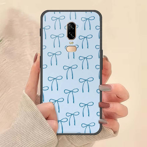 OnePlus 6 Cover - ONation Bow Series - HQ Ultra Shine Premium Infinity Glass Soft Silicon Borders Case