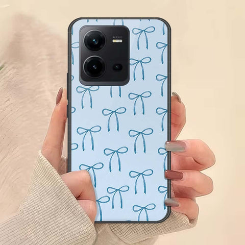 Vivo V25e Cover - ONation Bow Series - HQ Ultra Shine Premium Infinity Glass Soft Silicon Borders Case
