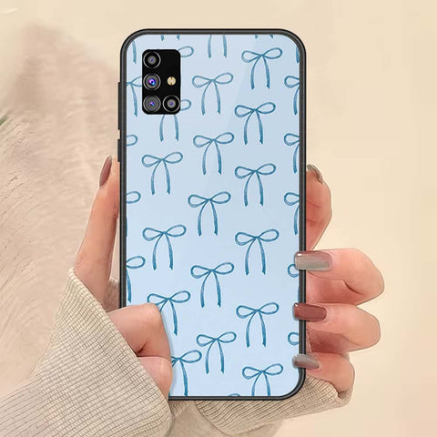 Samsung Galaxy M31s Cover - ONation Bow Series - HQ Ultra Shine Premium Infinity Glass Soft Silicon Borders Case