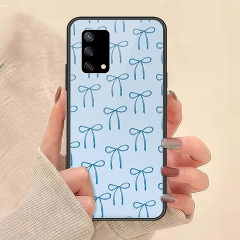 Oppo A74 Cover - ONation Bow Series - HQ Ultra Shine Premium Infinity Glass Soft Silicon Borders Case