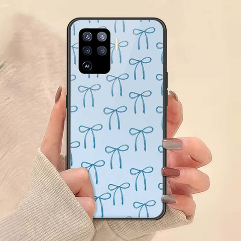 Oppo A94 Cover - ONation Bow Series - HQ Ultra Shine Premium Infinity Glass Soft Silicon Borders Case