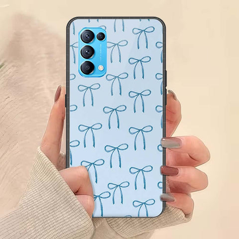 Oppo Reno 5 4G Cover - ONation Bow Series - HQ Ultra Shine Premium Infinity Glass Soft Silicon Borders Case