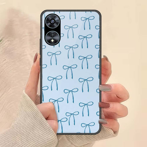 Oppo A78 4G Cover - ONation Bow Series - HQ Ultra Shine Premium Infinity Glass Soft Silicon Borders Case