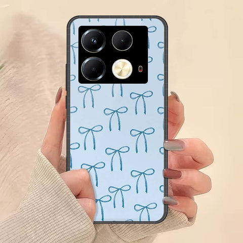 Infinix Note 40 Pro Plus Cover - ONation Bow Series - HQ Ultra Shine Premium Infinity Glass Soft Silicon Borders Case