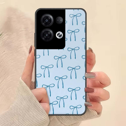 Oppo Reno 8 Pro  Cover - ONation Bow Series - HQ Ultra Shine Premium Infinity Glass Soft Silicon Borders Case