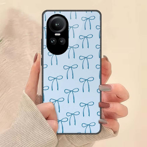 Oppo Reno 10 Pro Cover - ONation Bow Series - HQ Ultra Shine Premium Infinity Glass Soft Silicon Borders Case