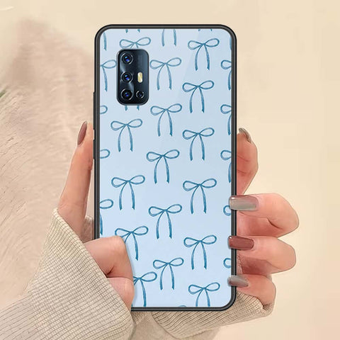 Vivo V17 Cover - ONation Bow Series - HQ Ultra Shine Premium Infinity Glass Soft Silicon Borders Case