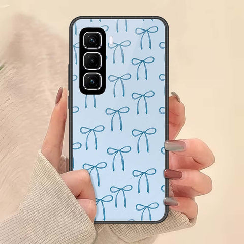 Infinix Hot 60 Pro Cover - ONation Bow Series - HQ Ultra Shine Premium Infinity Glass Soft Silicon Borders Case