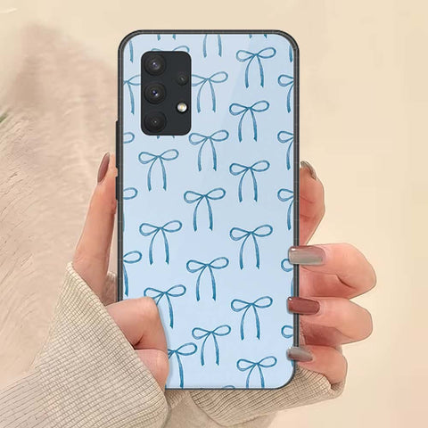 Samsung Galaxy A32 Cover - ONation Bow Series - HQ Ultra Shine Premium Infinity Glass Soft Silicon Borders Case