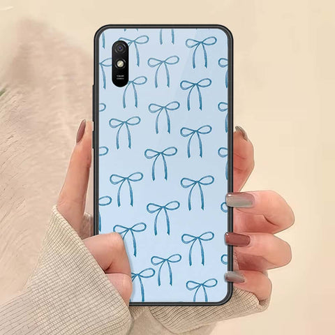 Xiaomi Redmi 9A Cover - ONation Bow Series - HQ Ultra Shine Premium Infinity Glass Soft Silicon Borders Case