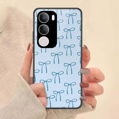 Vivo Y19s Cover - ONation Bow Series - HQ Ultra Shine Premium Infinity Glass Soft Silicon Borders Case