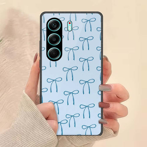 Tecno Camon 40 Pro Cover - ONation Bow Series - HQ Ultra Shine Premium Infinity Glass Soft Silicon Borders Case