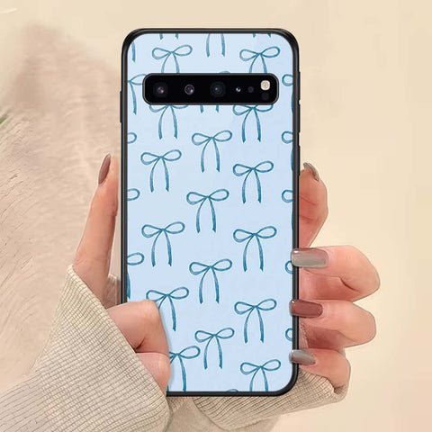 Samsung Galaxy S10 5G Cover - ONation Bow Series - HQ Ultra Shine Premium Infinity Glass Soft Silicon Borders Case