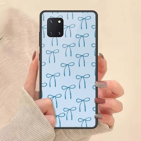 Samsung Galaxy Note 10 Lite Cover - ONation Bow Series - HQ Ultra Shine Premium Infinity Glass Soft Silicon Borders Case