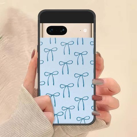Google Pixel 7 Cover - ONation Bow Series - HQ Ultra Shine Premium Infinity Glass Soft Silicon Borders Case