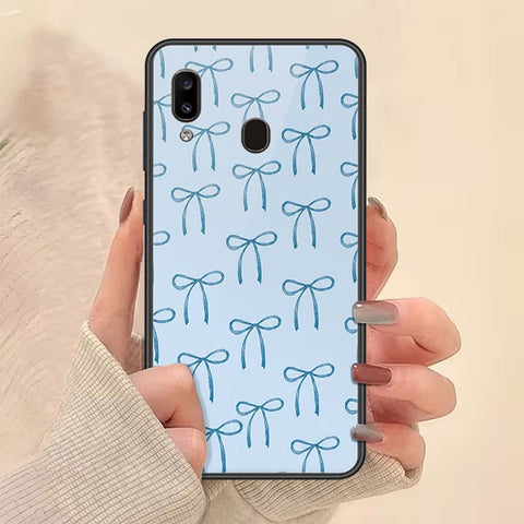 Samsung Galaxy A30 Cover - ONation Bow Series - HQ Ultra Shine Premium Infinity Glass Soft Silicon Borders Case