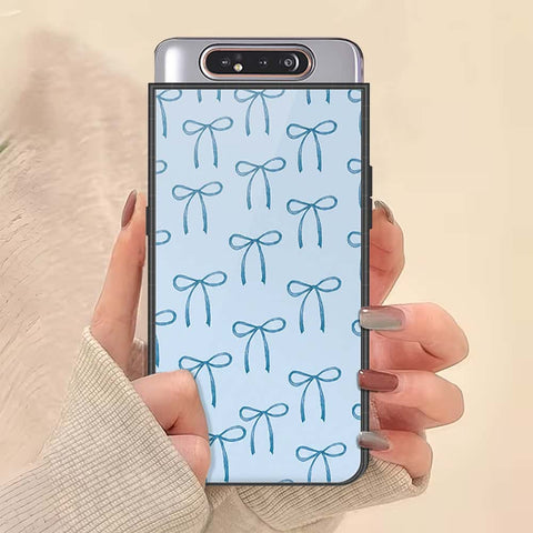 Samsung Galaxy A80 Cover - ONation Bow Series - HQ Ultra Shine Premium Infinity Glass Soft Silicon Borders Case