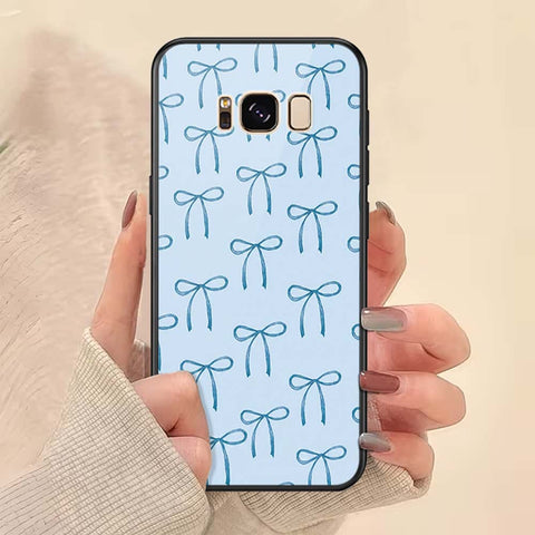 Samsung Galaxy S8 Cover - ONation Bow Series - HQ Ultra Shine Premium Infinity Glass Soft Silicon Borders Case