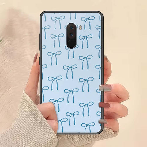 Xiaomi Pocophone F1 Cover - ONation Bow Series - HQ Ultra Shine Premium Infinity Glass Soft Silicon Borders Case