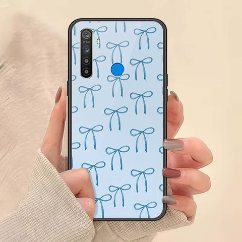 Realme 5 Cover - ONation Bow Series - HQ Ultra Shine Premium Infinity Glass Soft Silicon Borders Case