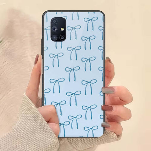 Samsung Galaxy M51 Cover - ONation Bow Series - HQ Ultra Shine Premium Infinity Glass Soft Silicon Borders Case