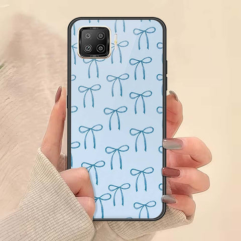 Oppo F17 Pro Cover - ONation Bow Series - HQ Ultra Shine Premium Infinity Glass Soft Silicon Borders Case
